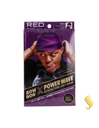 Red Kiss Power Wave Extreme Silky Durag Purple Capa De Cabello